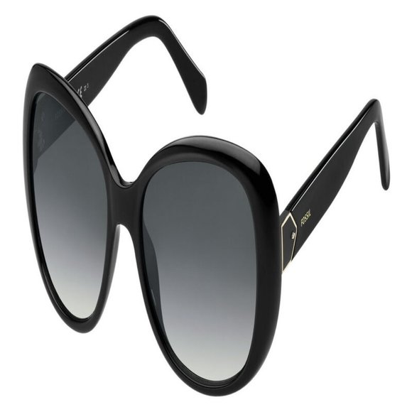 FOSSIL Rectangle Women BLACK Acetate Frame main image 2